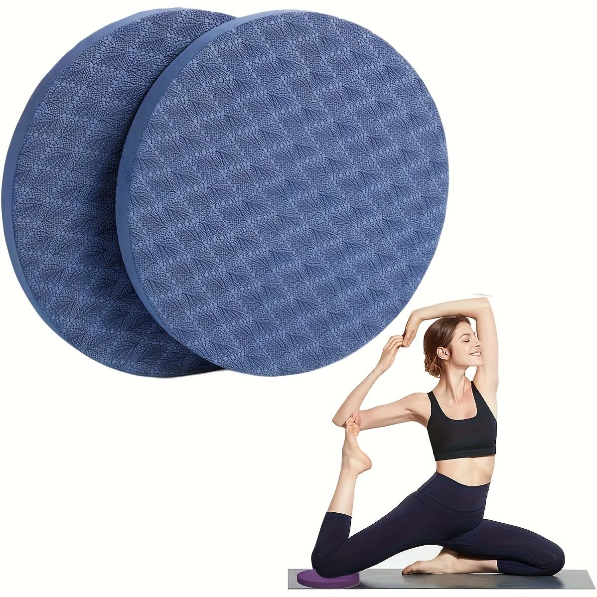 Pilates Yoga Knee Pads - แผ่นรองเข่าโยคะ 2 ชิ้น แผ่นรองเข่าหนาสำหรับออกกำลังกาย ใช้ได้กับเข่า ข้อศอก