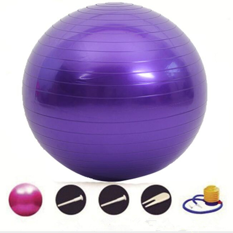 Pilates Yoga Pregnancy - ลูกบอลโยคะกันแตกขนาด 45 ซม. ลูกบอลออกกำลังกายแบบหนาสำหรับพิลาทิส ฝึกสมดุล ฝึกความมั่นคง