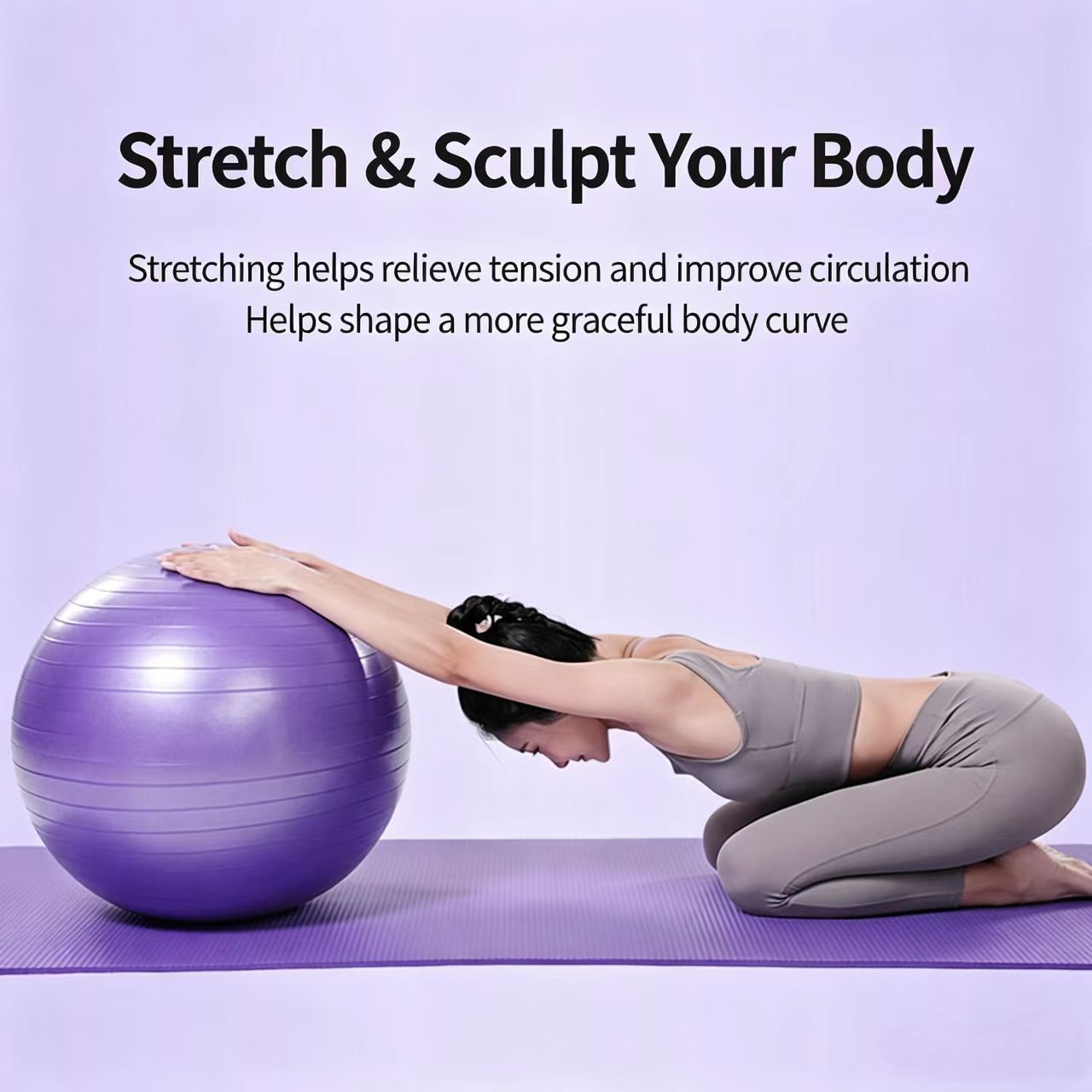 ลูกบอลโยคะ/พิลาทิส PVC หนาพิเศ - Pilates Yoga Pregnancy บทวิจารณ์และราคา