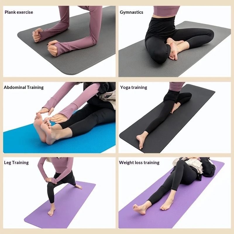 เสื่อโยคะหนาพิเศษ กันลื่น ซับแ - Pilates Yoga Mat Thickness บทวิจารณ์และราคา