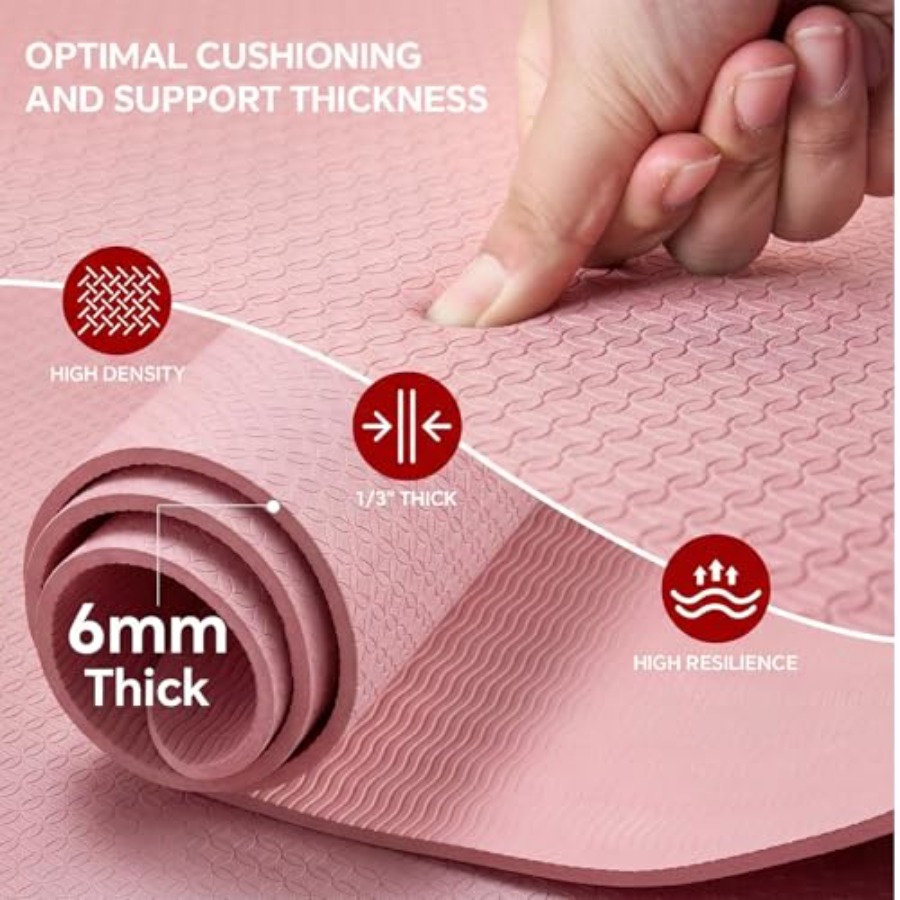 เสื่อโยคะขนาดใหญ่พิเศษสำหรับออ - Pilates Yoga Mat Thickness บทวิจารณ์และราคา