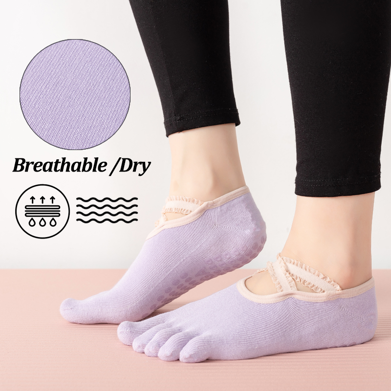 ถุงเท้าพิลาทิสกันลื่นสำหรับผู้ - Pilates Yoga Studio บทวิจารณ์และราคา