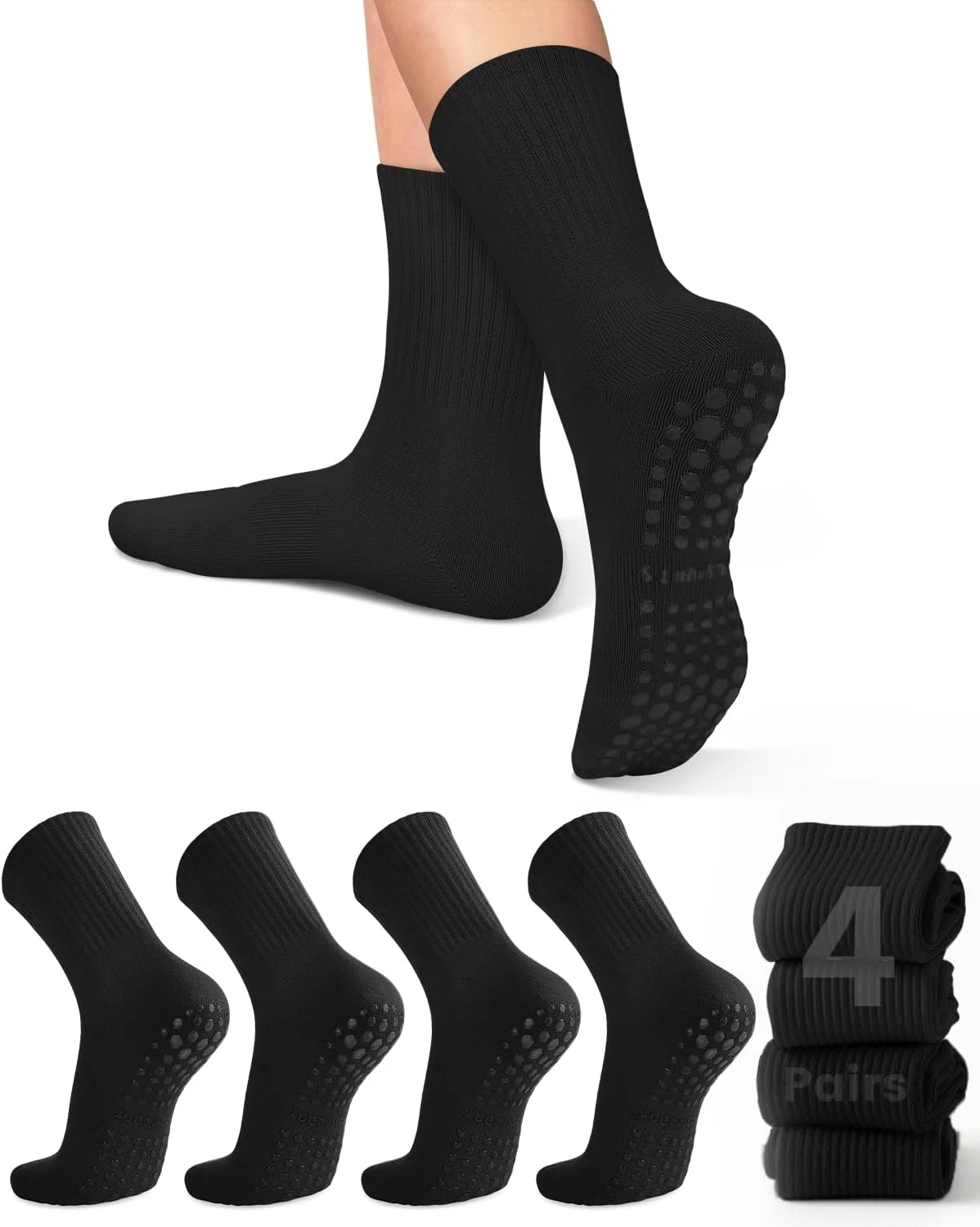 ถุงเท้าโยคะสำหรับผู้หญิง 4 คู่ - Pilates & Yoga Studio Alineacion บทวิจารณ์และราคา