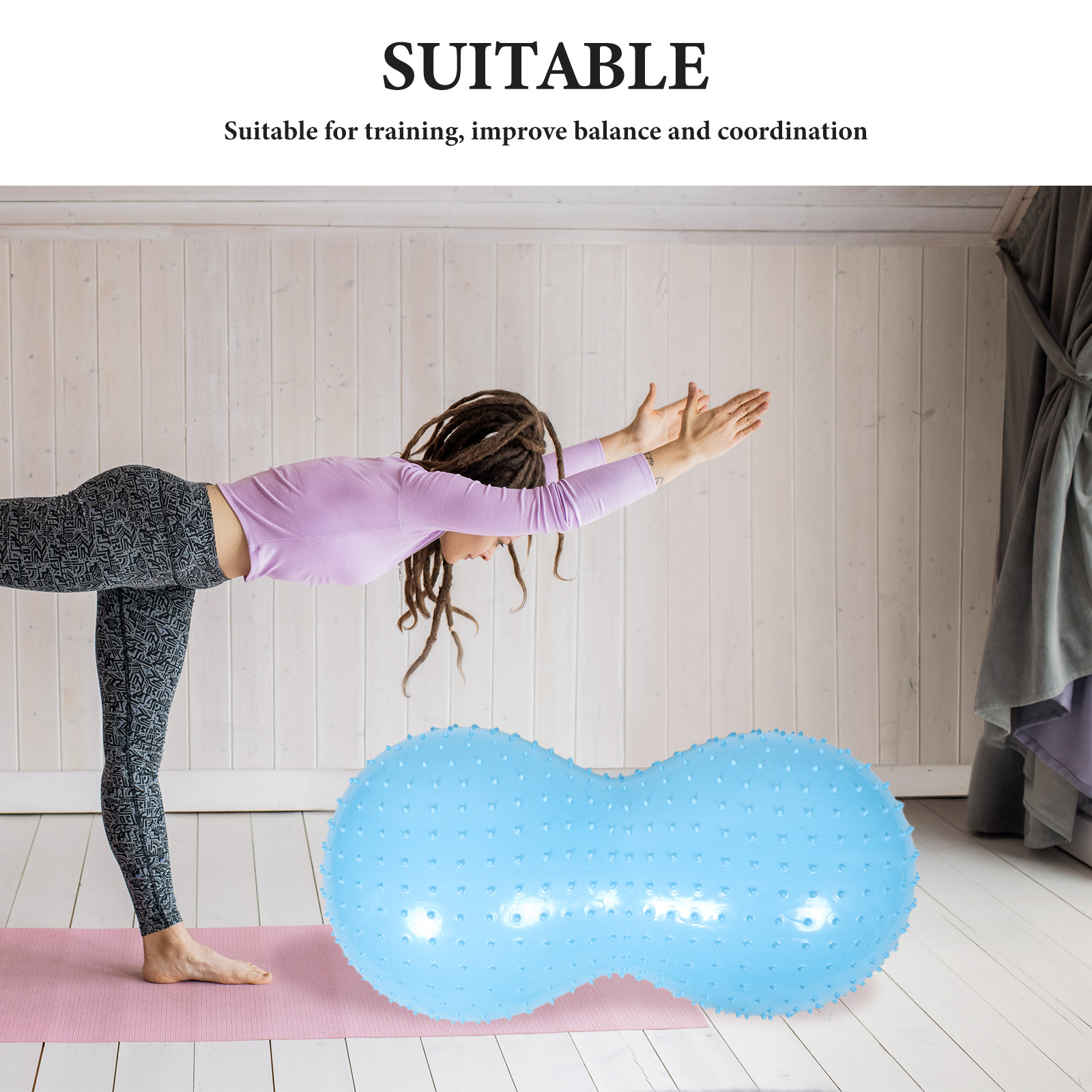 ลูกบอลโยคะทรงกลมแบบเป่าลม ทำจา - Pilates Yoga Pregnancy บทวิจารณ์และราคา