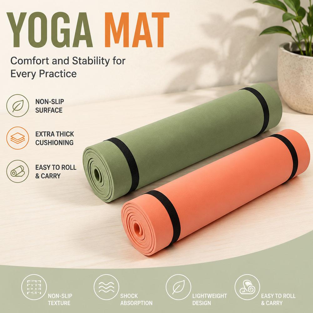 1/2 ชิ้นเสื่อโยคะหนา เสื่อโยคะ - Pilates Yoga Mat Thickness บทวิจารณ์และราคา